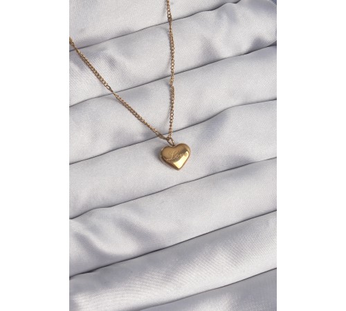 316L Çelik Gold Renk Kalp Model Love Kolye