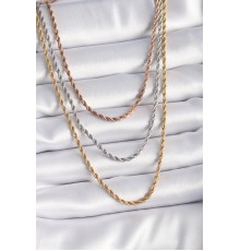 316L Çelik Mix Renk Burgu Zincir Model Kadın Kolye