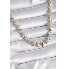 Pirinç Mix Renk Zirkon Taşlı Yıldız Model VIP Exclusive Seri Kadın Kolye