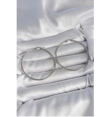 316 Çelik Gümüş Renk 53 mm Halka Model Kadın Küpe