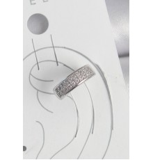 Pirinç Gümüş Renk Zirkon Taşlı Kıkırdak Model Kadın Küpe