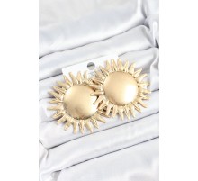 Pirinç Güneş Model Gold Renk Kadın Küpe
