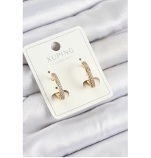 Xuping Zirkon Taşlı I Model Gold Renk Kadın Küpe