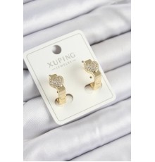 Xuping Zirkon Taşlı Kalp Model Gold Renk Kadın Küpe