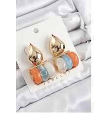 Pirinç Karışık Renk Vintage Model Kadın Küpe