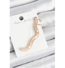 Pirinç Su Yolu Model Gold Renk Sağ Kıkırdak Küpe