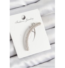 Pirinç Zirkon Taşlı Model Gümüş Renk Sağ Kıkırdak Küpe