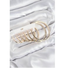 Pirinç Halka Model Gold Renk Kadın Set Küpe