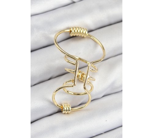 Pirinç Halkalı Model Gold Renk Kıkırdak Küpe