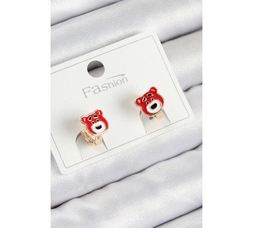 Pirinç Ayıcık Model Gold Renk Çocuk Küpe