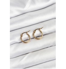 316L Çelik Gold Renk 12 mm Halka Kadın Küpe