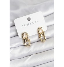 Pirinç Gold Renk Zincir Model Kadın Küpe