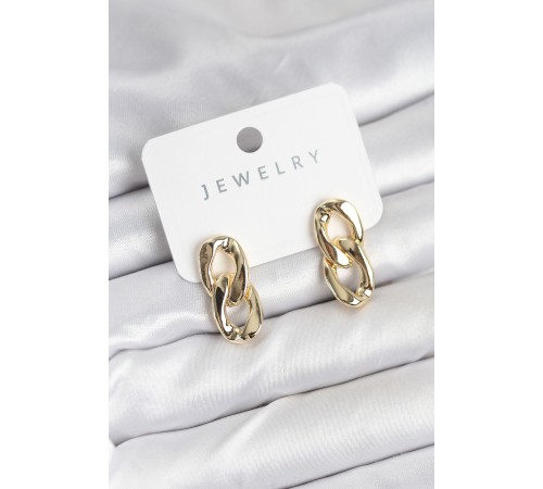 Pirinç Gold Renk Zincir Model Kadın Küpe