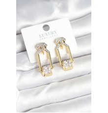 Pirinç Gold Renk Vintage Kadın Küpe