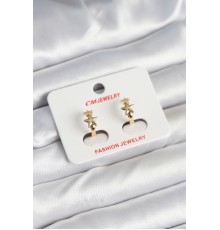 Pirinç Gold Renk Yıldız Kadın Küpe