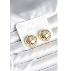 Pirinç Gold Renk Zirkon Taşlı Kadın Küpe