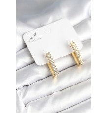 Kare Zirkon Taşlı Kadın Küpe