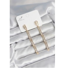 Su Yolu Baget Pirinç Kadın Küpe