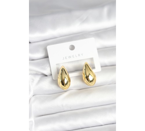 Gold Renk Damla Küpe 24 mm