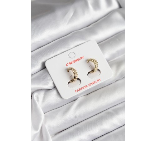 14K Gold Renk Kaplama CM Kadın Küpe