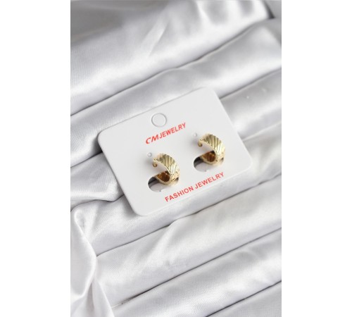 14K Gold Renk Kaplama CM Kadın Küpe