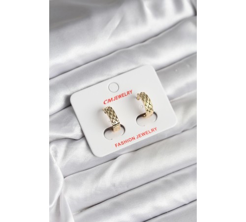 14K Gold Renk Kaplama CM Kadın Küpe