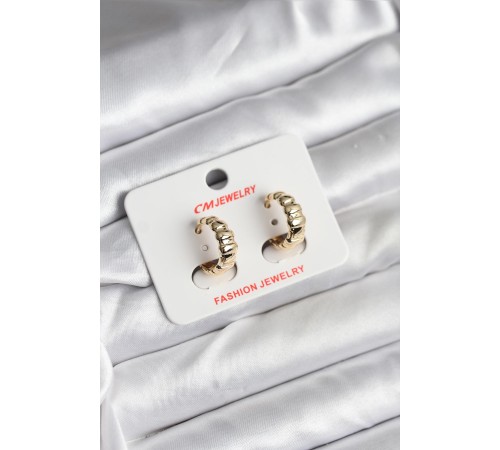 14K Gold Renk Kaplama CM Kadın Küpe