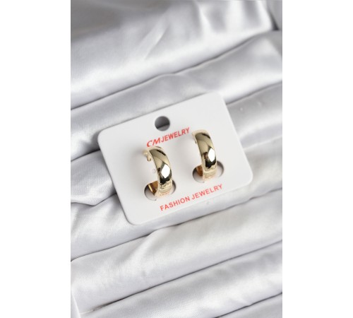 14K Gold Renk Kaplama Halka CM Kadın Küpe