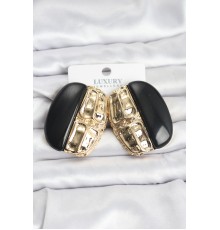 Siyah Renk Pirinç Vintage Kadın Küpe