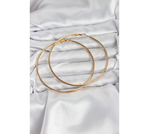 316L Çelik Gold Renk 75 mm Halka Küpe