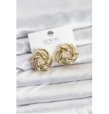Gold Renk Pirinç Keskin Sarmal Model Kadın Küpe