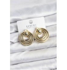 Gold Renk Pirinç Vintage Kadın Küpe