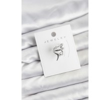 Gümüş Renk Pirinç Diken Model Kıkırdak Earcuff Küpe