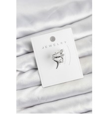 Gümüş Renk Pirinç Diken Model Kıkırdak Earcuff Küpe