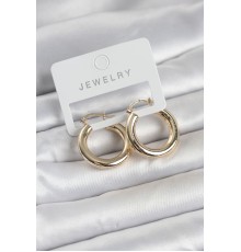 Gold Renk Pirinç Halka 25 mm Kadın Küpe