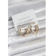 Gold Renk Pirinç Halka 20 mm Kadın Küpe