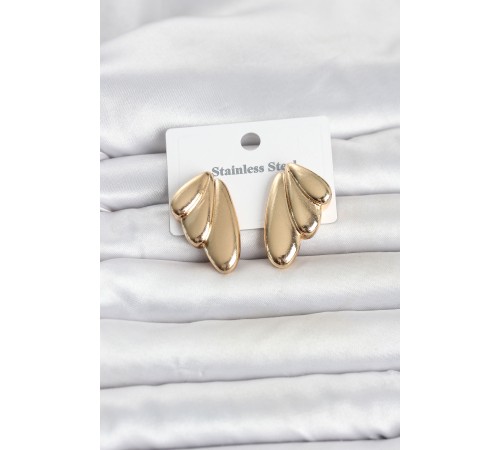 316L Çelik Gold Renk Vintage Kadın Küpe