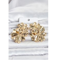 316L Çelik Gold Renk Lotus Model Kadın Küpe