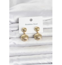 316L Çelik Gold Renk Vintage Model Kadın Küpe