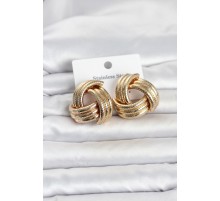316L Çelik Gold Renk Sarmal Model Kadın Küpe