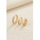3 lü Set Gold Renk Halka Model Küpe