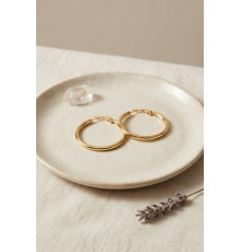 316L Çelik Gold Renk 28 mm Halka Küpe