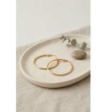 316L Çelik Gold Renk 36 mm Halka Küpe