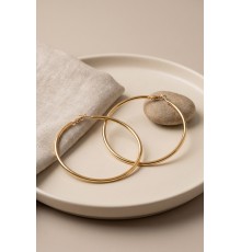 316L Çelik Gold Renk 66 mm Halka Küpe