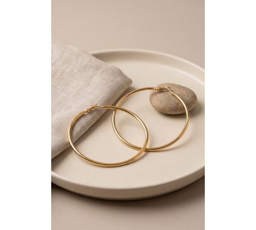316L Çelik Gold Renk 66 mm Halka Küpe