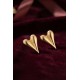 316L Çelik Gold Renk Kalp Model Küpe
