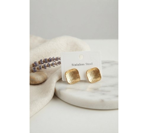 316L Çelik Gold Renk Ters Bombe Model Küpe