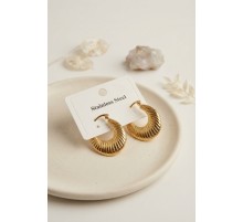 316L Çelik Gold Renk Halka Model Küpe
