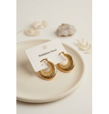 316L Çelik Gold Renk Halka Model Küpe