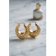 316L Çelik Gold Renk Bohem Halka Model Küpe